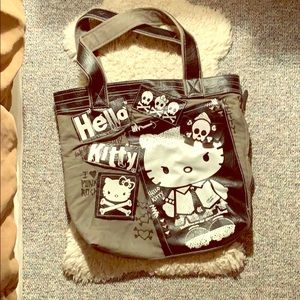 Large Tote Hello Kitty Punk Rock studded Goth Bag